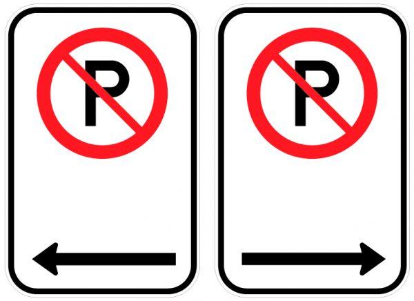 Signalisation stationnement interdit avec flèche (p150)